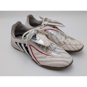 Adidas Predator Absolute Indoor Soccer Shoes Men's Size 12 White Silver Red